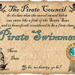 Pirate Swimmer Certificate | Rooftop Post Printables   Free Printable Swimming Certificates For Kids