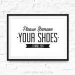 Please Remove Your Shoes Printable Take Shoes Off Sign Shoe | Etsy   Free Printable Remove Your Shoes Sign