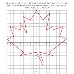 Plotting Coordinate Points Art    Red Maple Leaf (A)   Free Printable Coordinate Graphing Pictures Worksheets