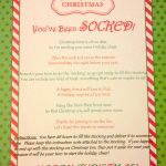 Poem You've Been Socked | The Holiday's | Christmas Gift Games   You Ve Been Socked Free Printable
