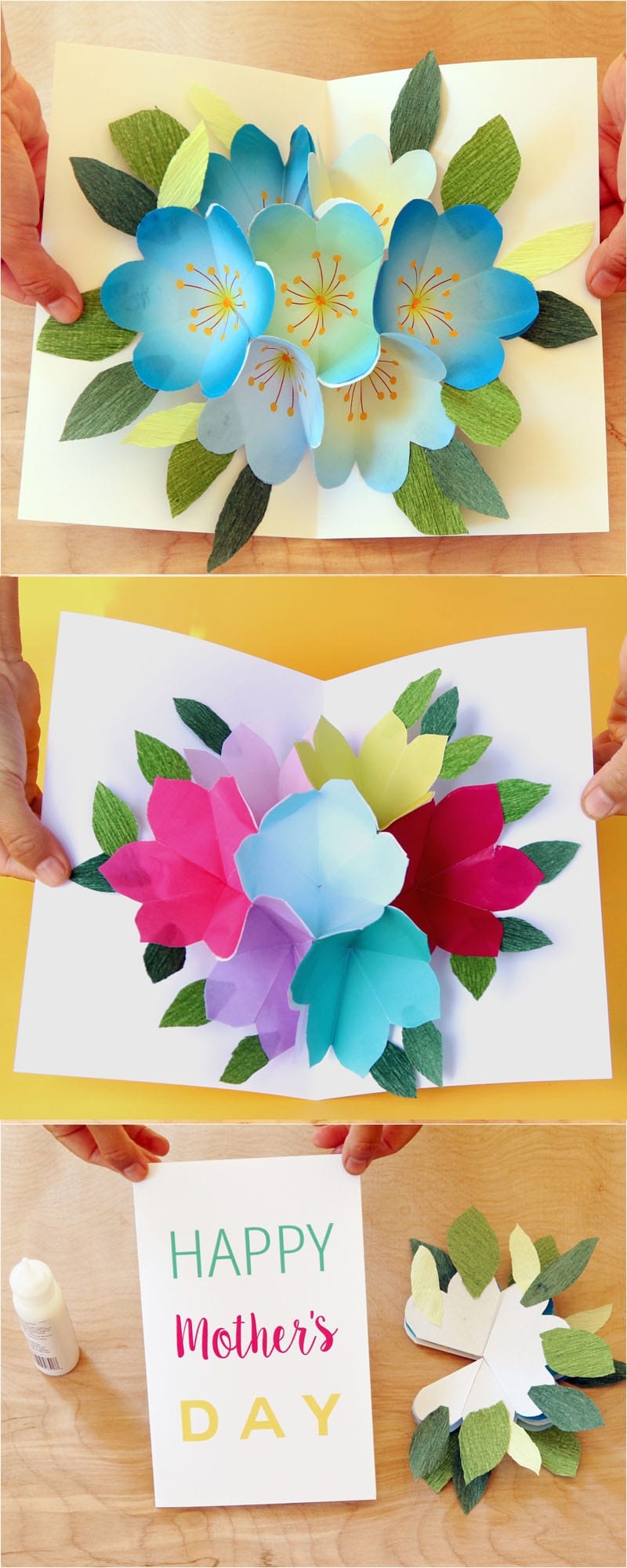 Pop Up Flowers Diy Printable Mother&amp;#039;s Day Card - A Piece Of Rainbow - Free Printable Cards No Download Required