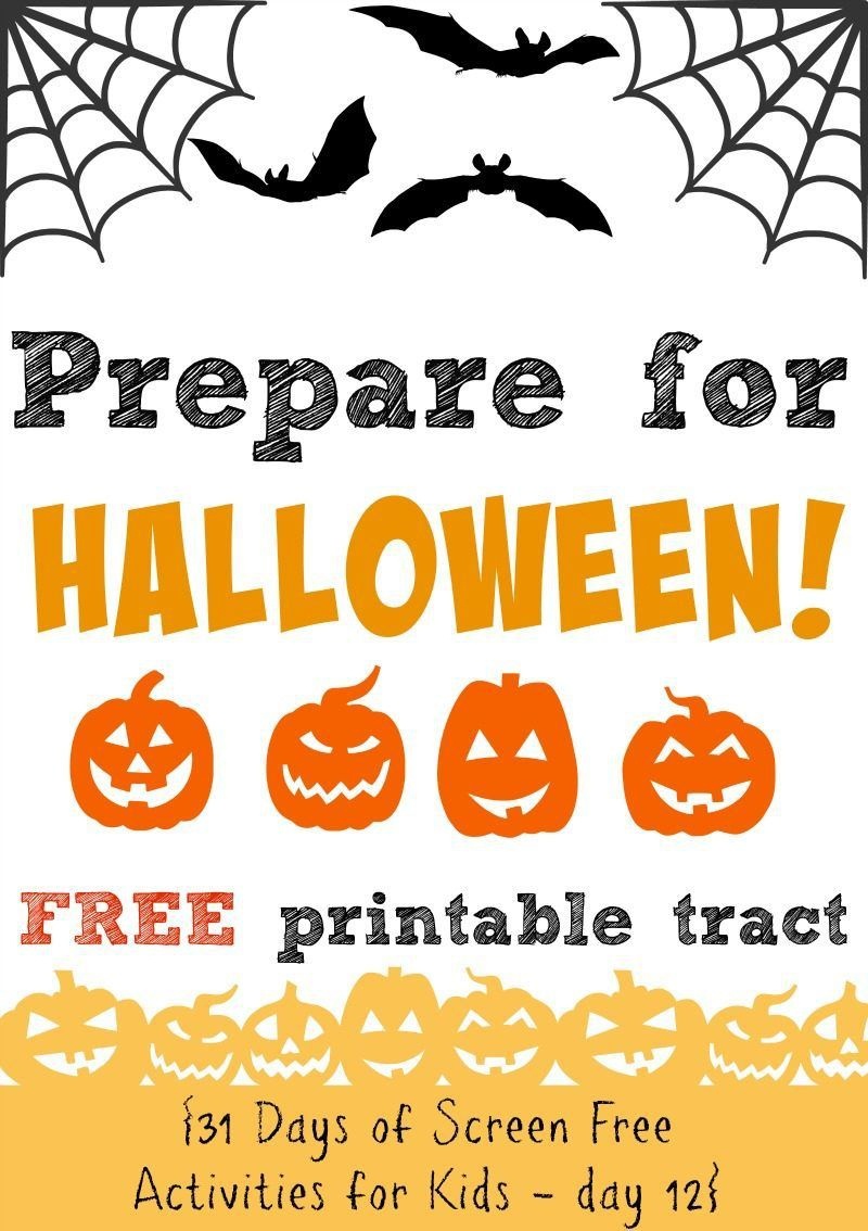 Prepare For Halloween This Year With This Free Printable Gospel - Free Printable Gospel Tracts For Children
