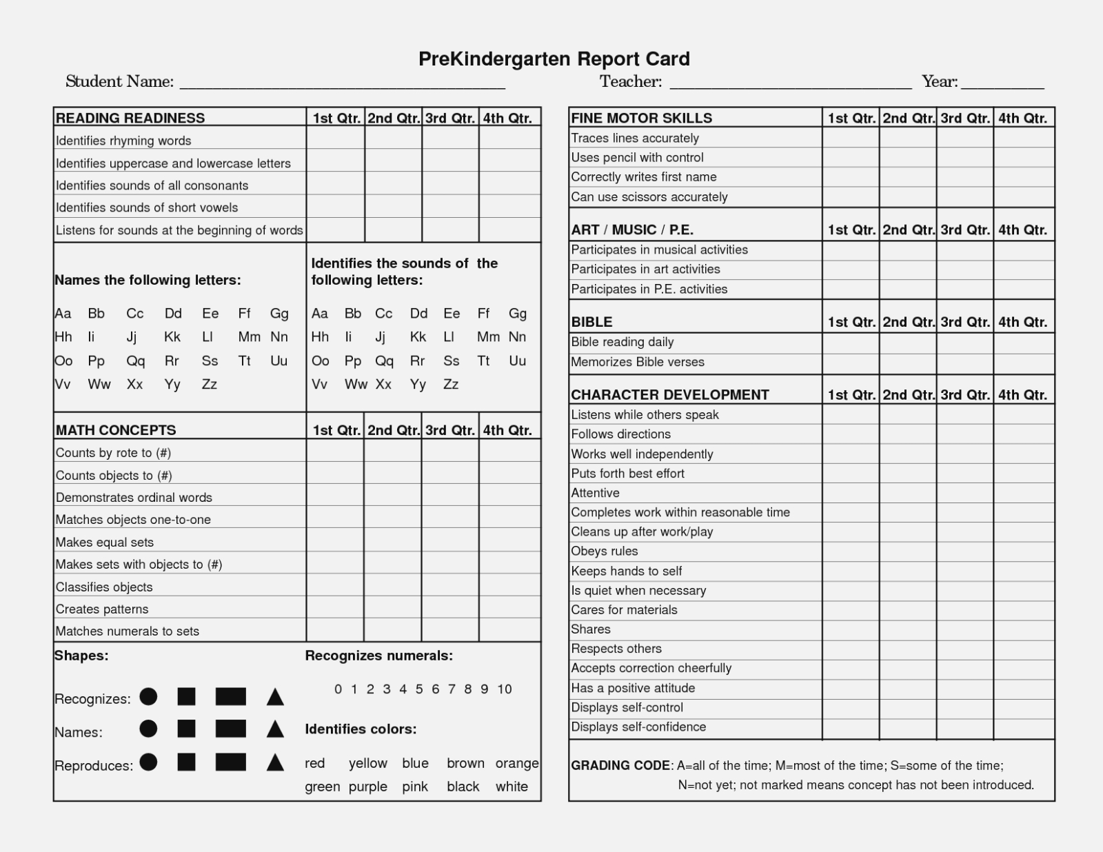 Preschool Assessment Forms Free Printable Free Printable A To Z