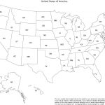 Print Out A Blank Map Of The Us And Have The Kids Color In States   Free Printable Map Of The United States