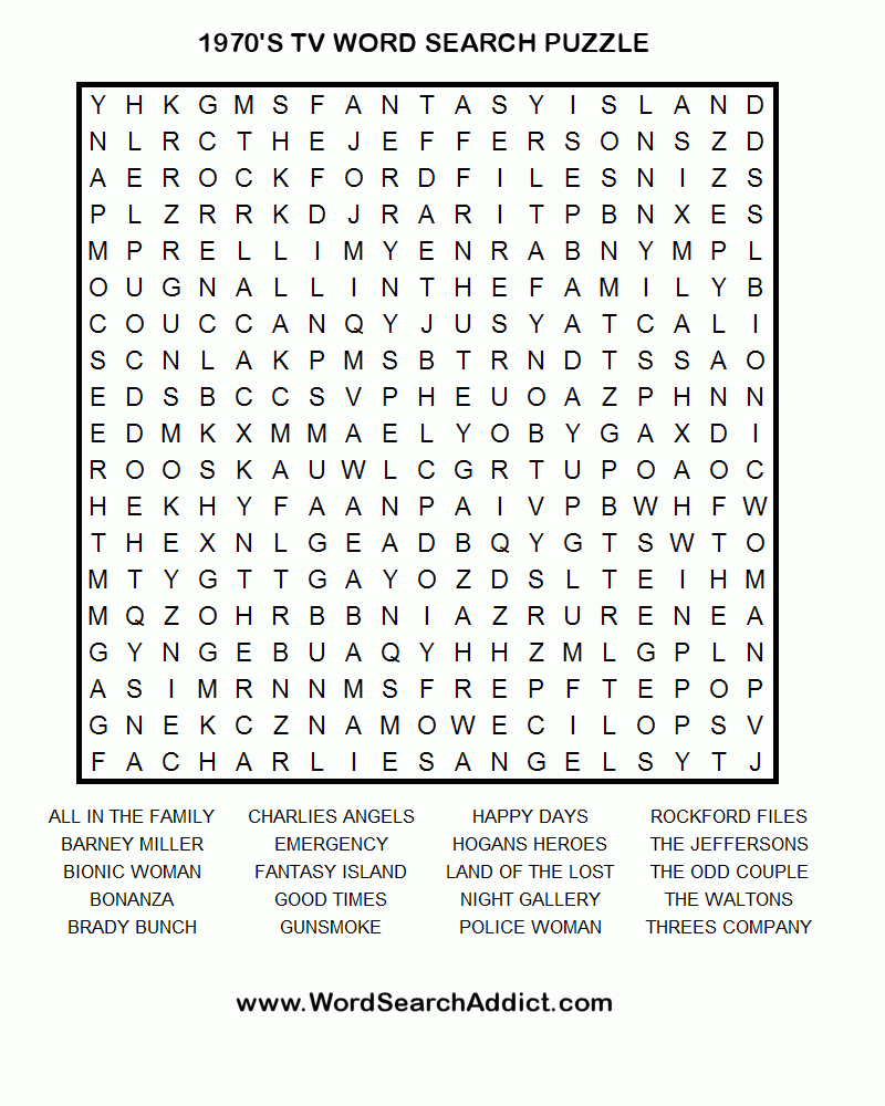 Print Out One Of These Word Searches For A Quick Craving Distraction - Free Printable Word Search Puzzles Adults Large Print