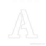 Printable 3 Inch Letter Stencil A  Has Full Alphabet | Typography   Free Printable 8 Inch Letters