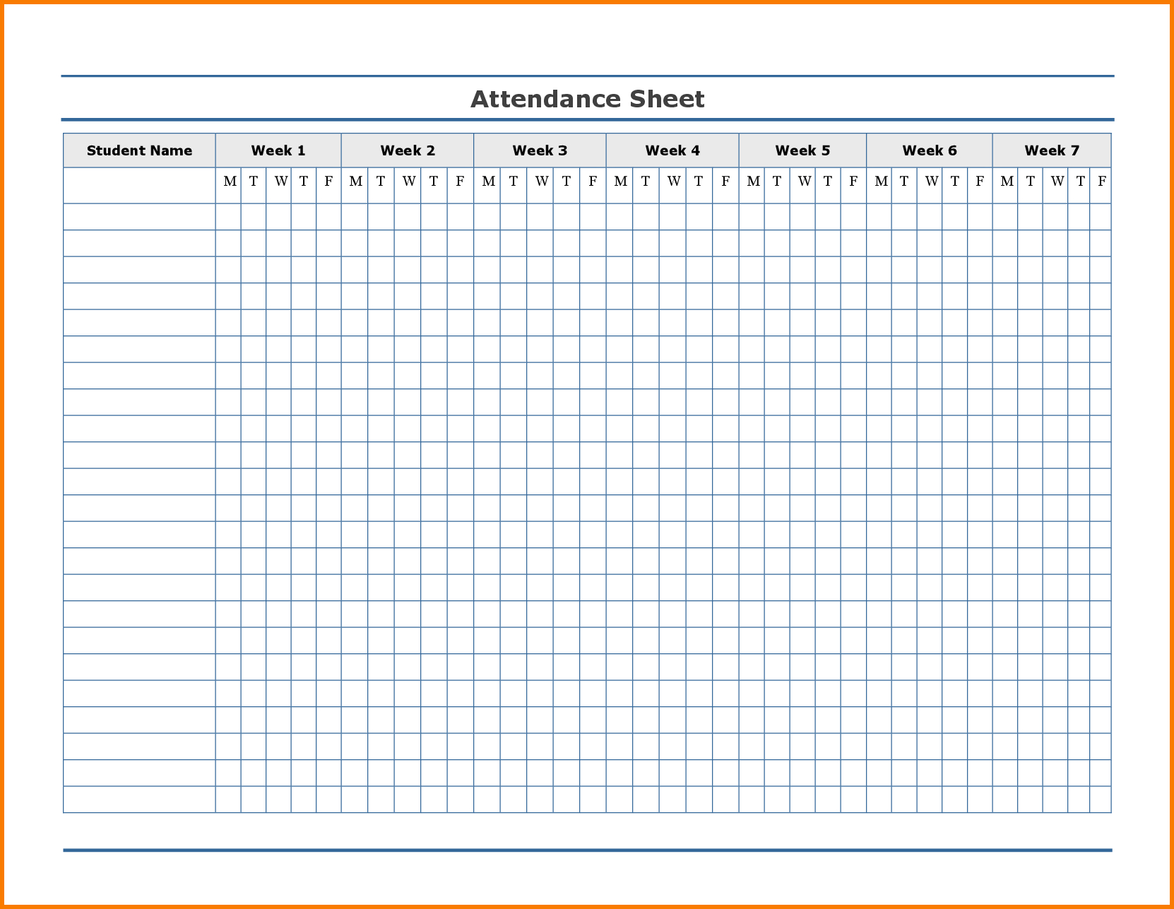 Printable Attendance Tracker | Swimming Organization | Attendance - Free Printable Attendance Forms For Teachers