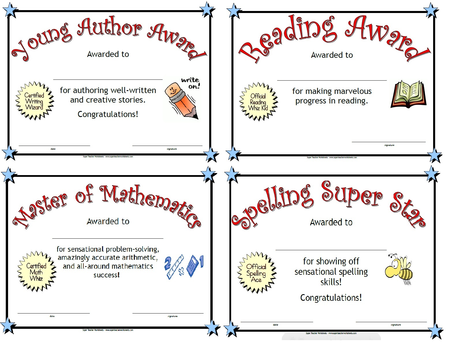 Printable Awards - Free Printable Honor Roll Certificates Kids
