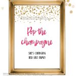Printable Bachelorette Party Sign / Pop The Champagne Sign / | Etsy   Free Printable Bachelorette Signs