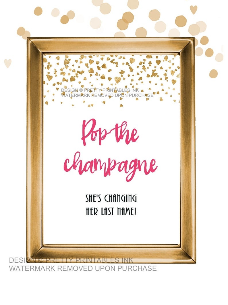 Printable Bachelorette Party Sign / Pop The Champagne Sign / | Etsy - Free Printable Bachelorette Signs