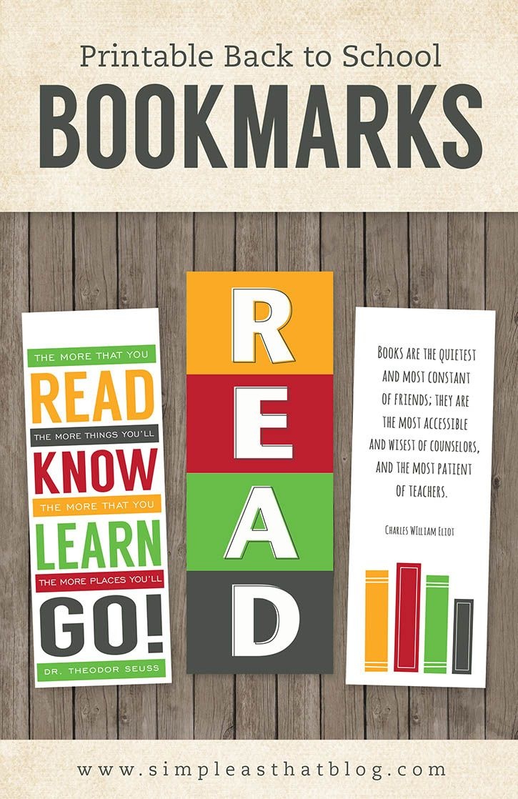 Printable Back To School Bookmarks | Teacher Freebies And Downloads - Free Printable Back To School Bookmarks