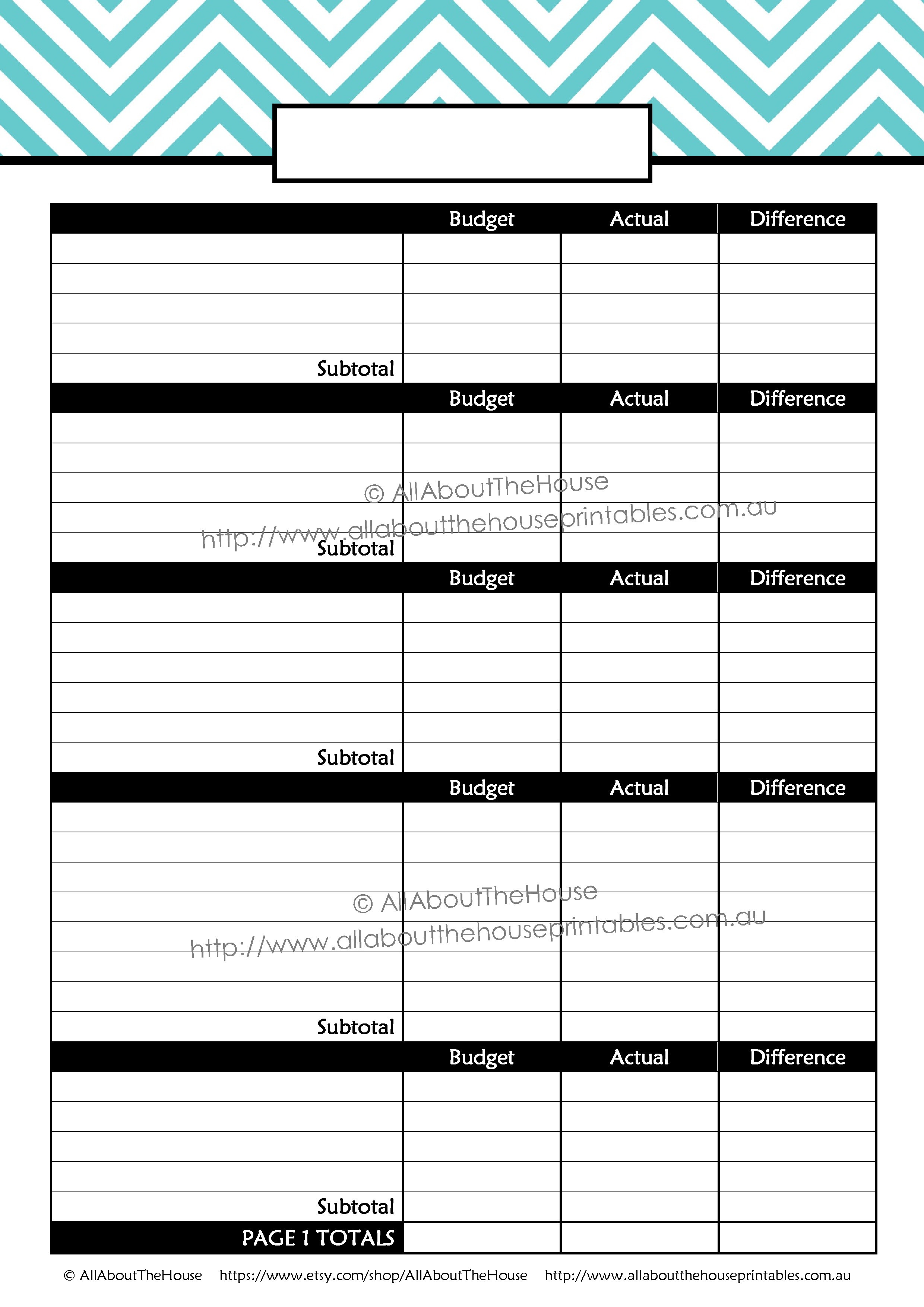 Printable Budget Planner/finance Binder Update - All About Planners - Free Printable Finance Sheets