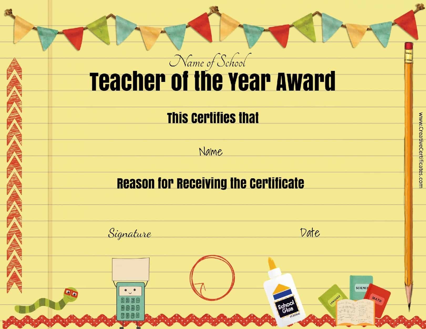 Printable Certificates For Teachers Best Teacher Awards - Kaza - Free Printable Certificates For Teachers