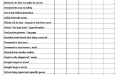 Printable Behavior Charts For Teachers