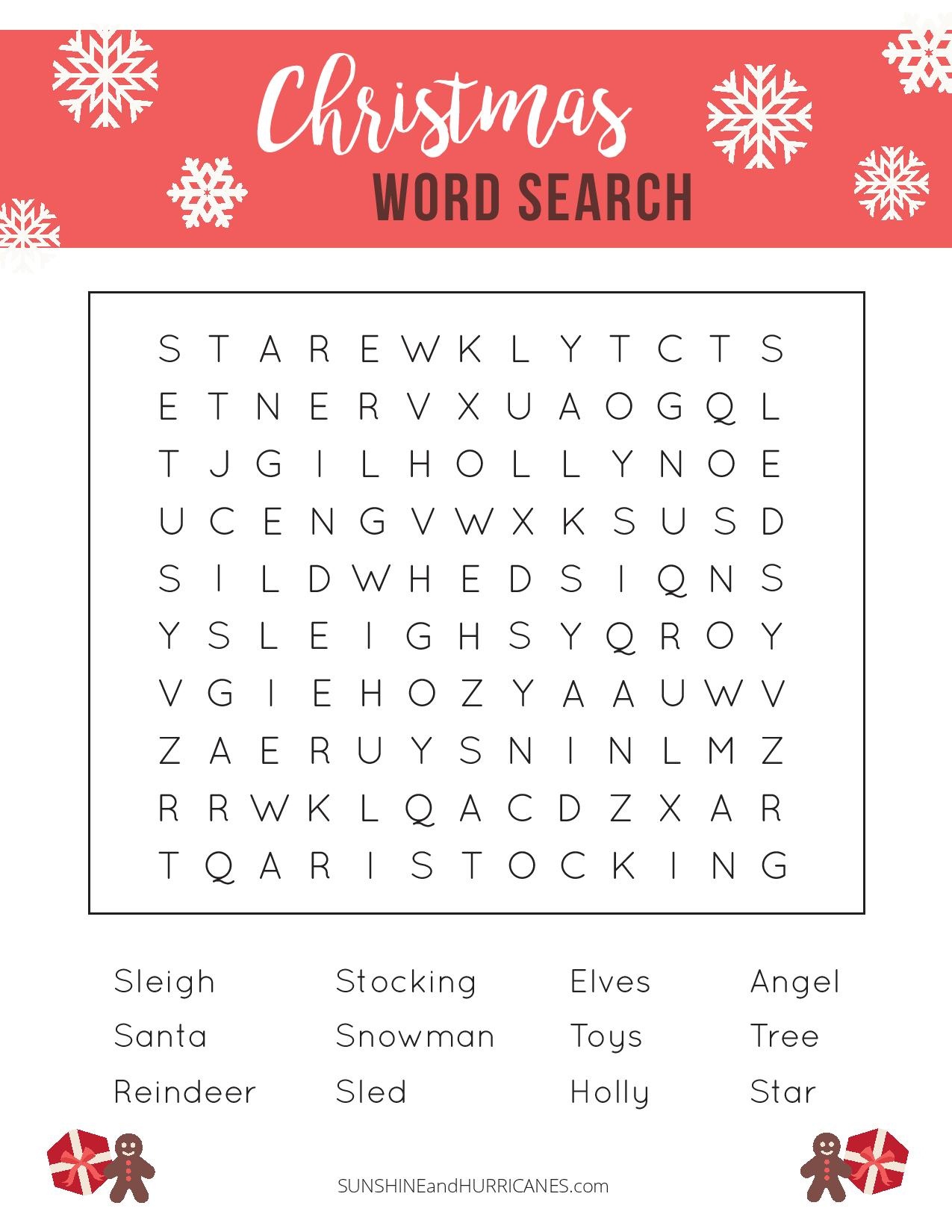 Printable Christmas Word Search - A Fun Holiday Activity For Kids - Free Printable Christmas Word Search