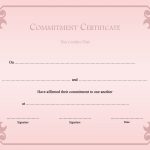 Printable Commitment Ceremony Certificate Template   Commitment Certificate Free Printable