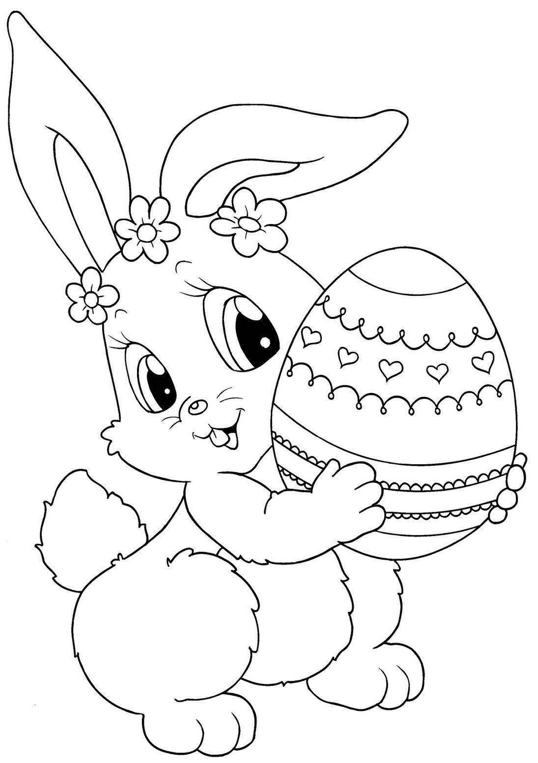 Printable Easter Colorings Free Online Blank Egg Cute | Coloring Pages - Free Printable Easter Coloring Pictures