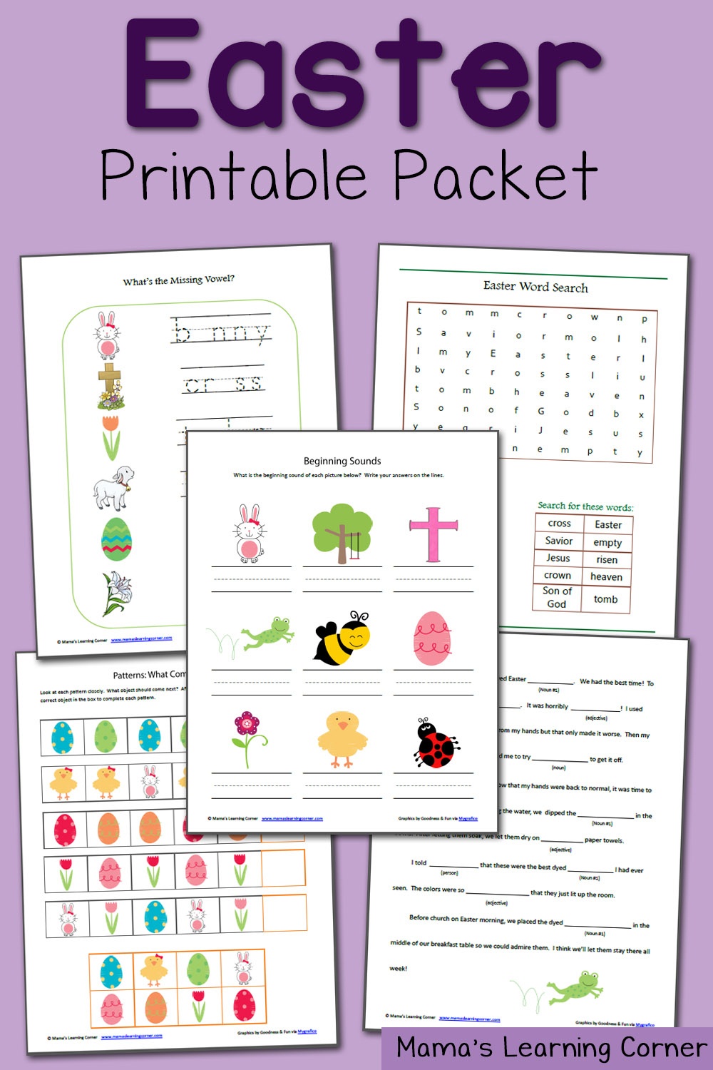 Printable Easter Worksheet Packet - Mamas Learning Corner - Free Printable Easter Sermons