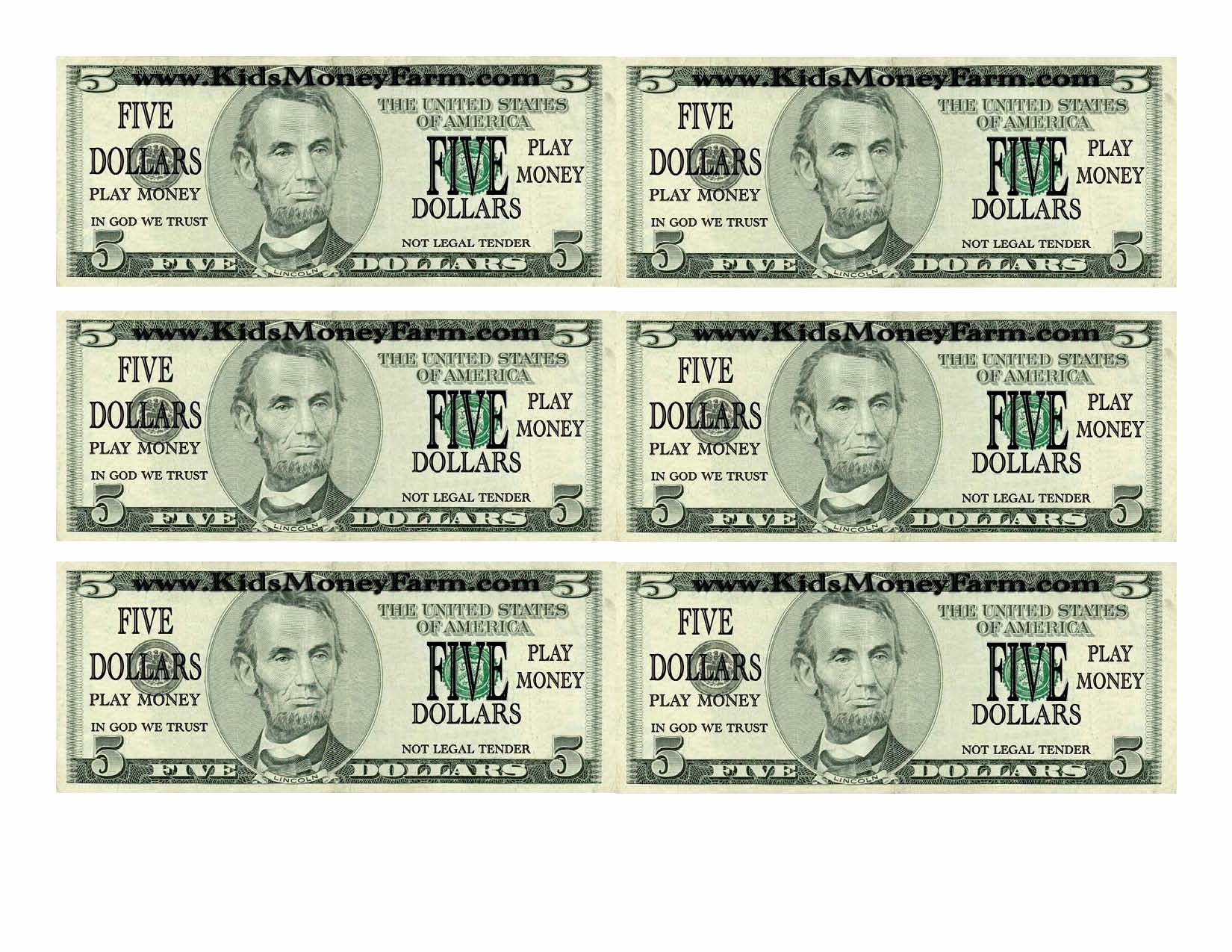 Printable Fake Money Templates Unique Printable Fake Money 100 - Free Printable Dollar Bill Template