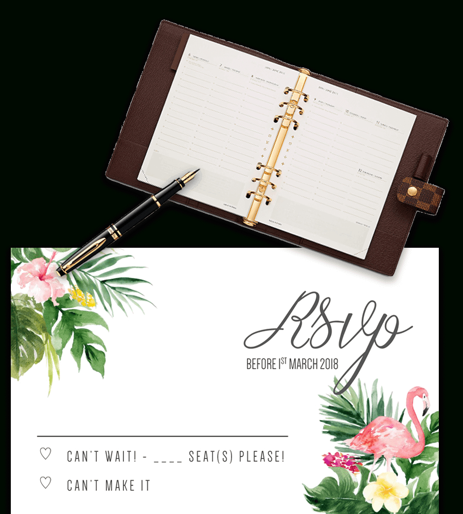 Printable Free Wedding Rsvp Template &amp;amp; Cards Microsoft Word - Free Printable Rsvp Cards