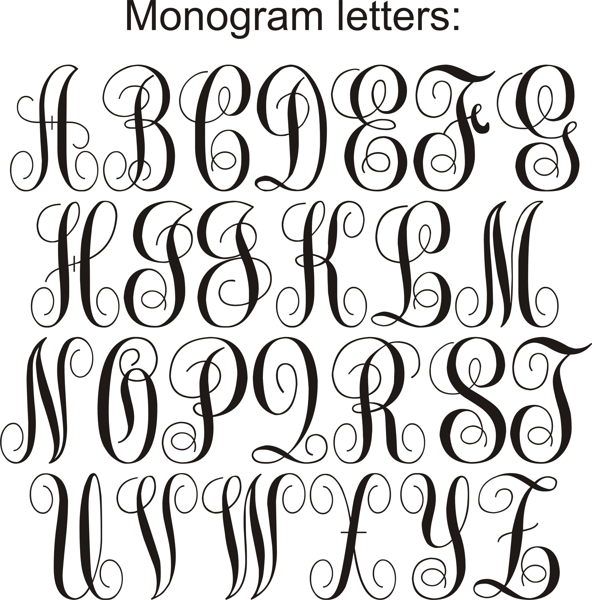 Printable Monogram Letters (70+ Images In Collection) Page 1 - Free Printable Monogram Letters