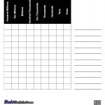 Printable Place Value Chart In Basic Black And White Grid | Math   Free Printable Place Value Chart