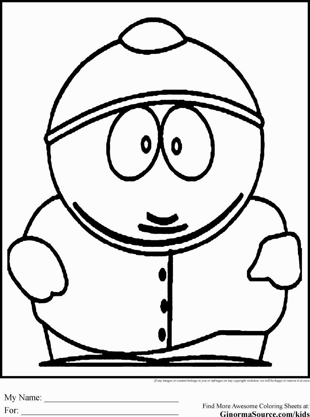 Free Printable South Park Coloring Pages Free Printable A to Z