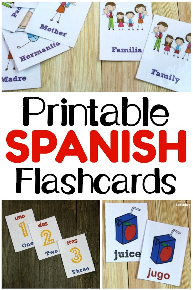 Printable Spanish Flashcards - Look! We&amp;#039;re Learning! - Free Printable Spanish Alphabet Worksheets