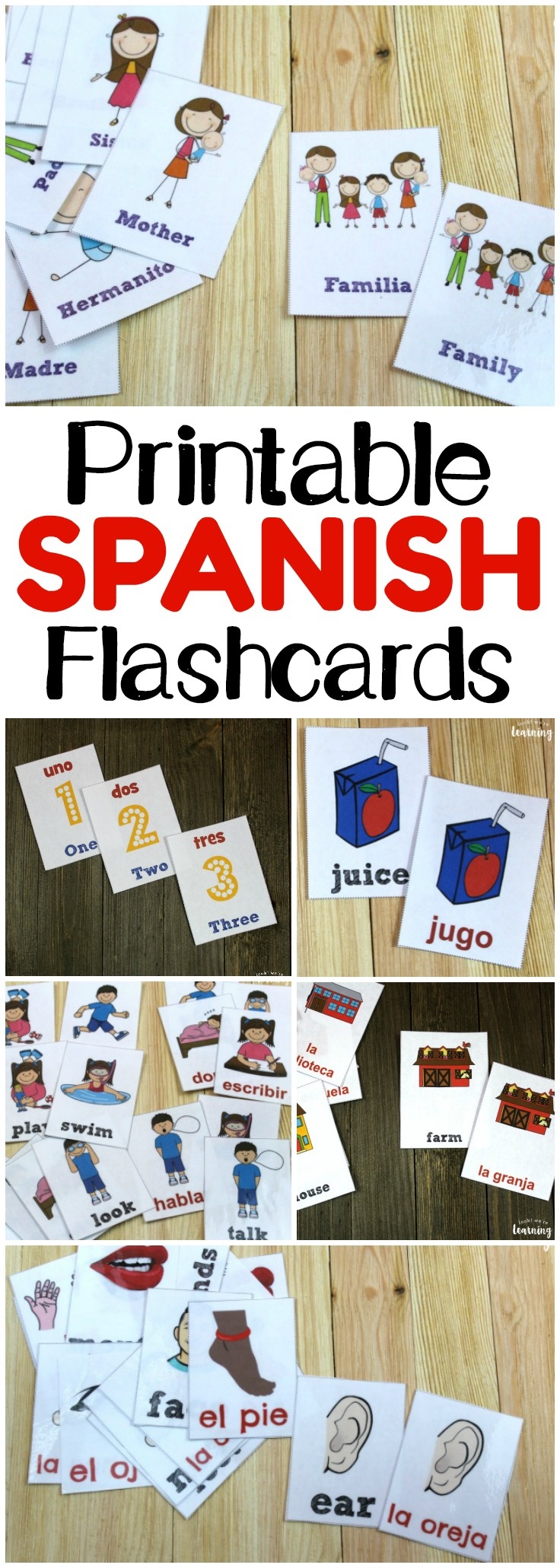 Printable Spanish Flashcards - Look! We&amp;#039;re Learning! - Free Printable Spanish Verb Flashcards