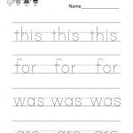 Printable Spelling Worksheet   Free Kindergarten English Worksheet   Free Printable Worksheets For Kids