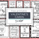 Printable Valentine Cards To Color   The Kitchen Table Classroom   Valentine Free Printable Cards