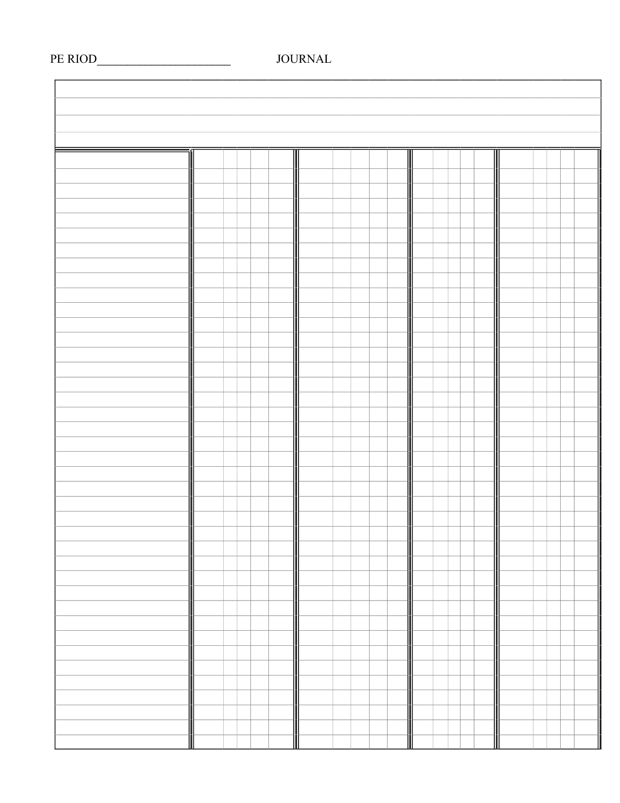 Free Printable 4 Column Ledger Paper Free Printable A To Z