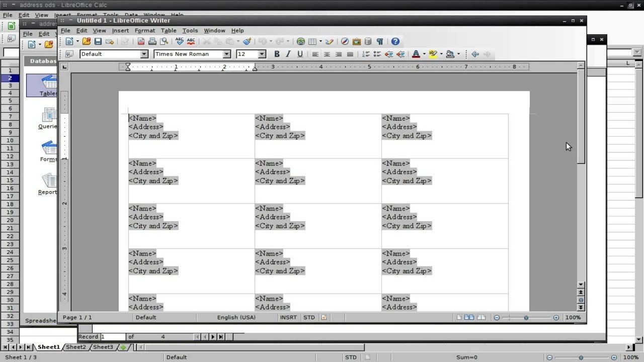 Printing Address Labels In Libreoffice - Youtube - Free Printable Address Book Software