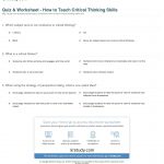 Quiz & Worksheet   How To Teach Critical Thinking Skills | Study   Free Library Skills Printable Worksheets