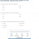 Quiz & Worksheet   Spanish Practice: Numbers 101 1,000 | Study   Free Printable Spanish Alphabet Worksheets