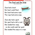Reading Comprehension Worksheet   The Goat And The Soap   Free Phonics Readers Printable