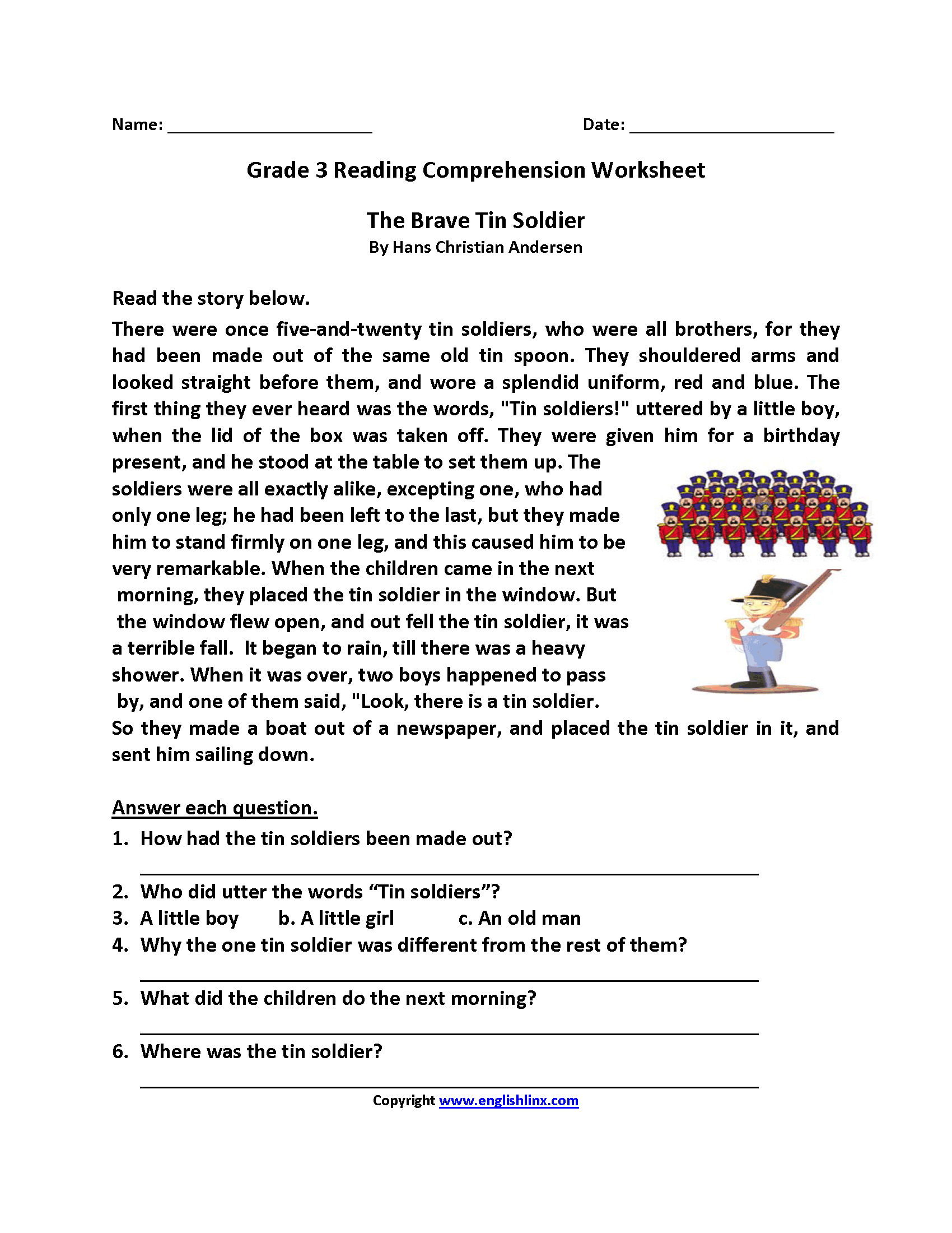 Reading Worksheets | Third Grade Reading Worksheets - Third Grade Reading Worksheets Free Printable