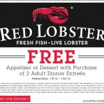 Red Lobster Free Appetizer Coupon   Free Printable Red Lobster Coupons