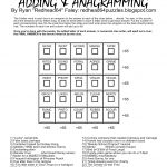 Redhead64's Obscure Puzzle Blog!: Puzzle #93: Anagram Magic Square 2   Free Printable Anagram Magic Square Puzzles