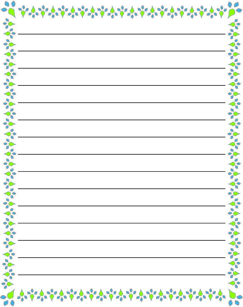 Regular Lined Free Printable Stationery For Kids, Regular Lined Free - Free Printable School Stationery Borders