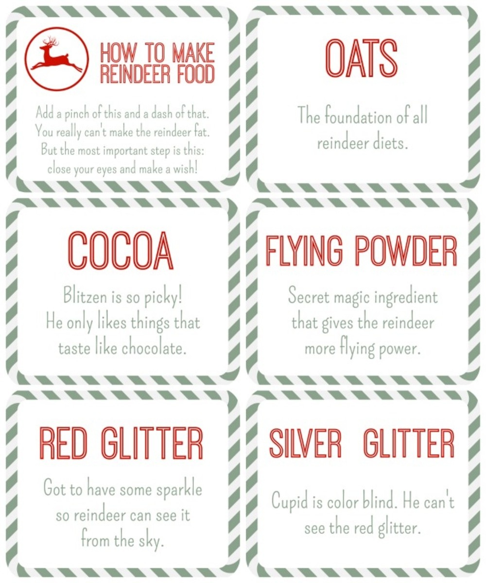 Reindeer Food Free Printables - Momtrends - Reindeer Food Poem Free Printable