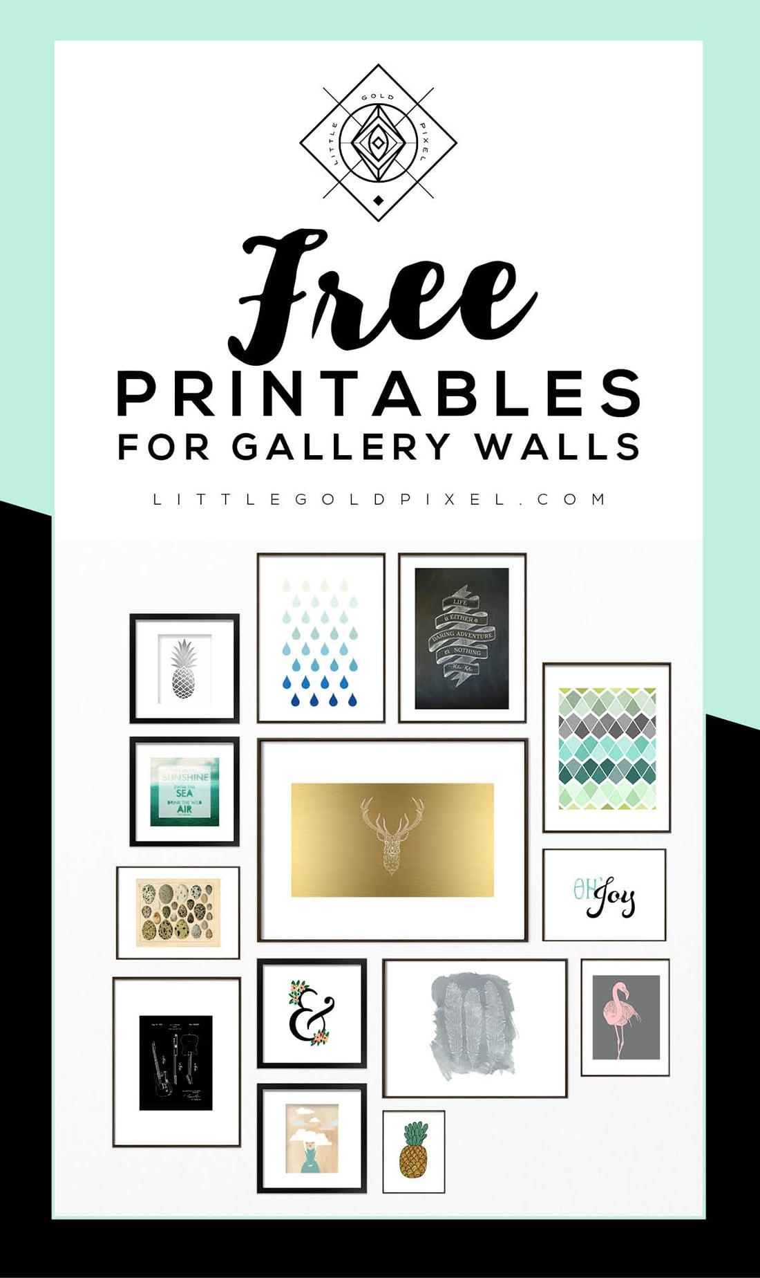 Roundup: Free Printables For Gallery Walls • Little Gold Pixel - Free Printable Art Pictures
