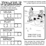 Sample Of Sunday Jumble | Tribune Content Agency | Stuff I Like   Free Printable Word Jumble Puzzles For Adults