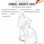 Samuel Anoints King Saul Worksheet & Coloring Page | Coloring Sheets   Free Printable Children&#039;s Bible Lessons Worksheets