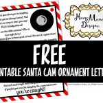 Santa Camera Letter Printable Download | Silhouette Cameo Tutorials   Free Printable Smile Your On Camera Sign