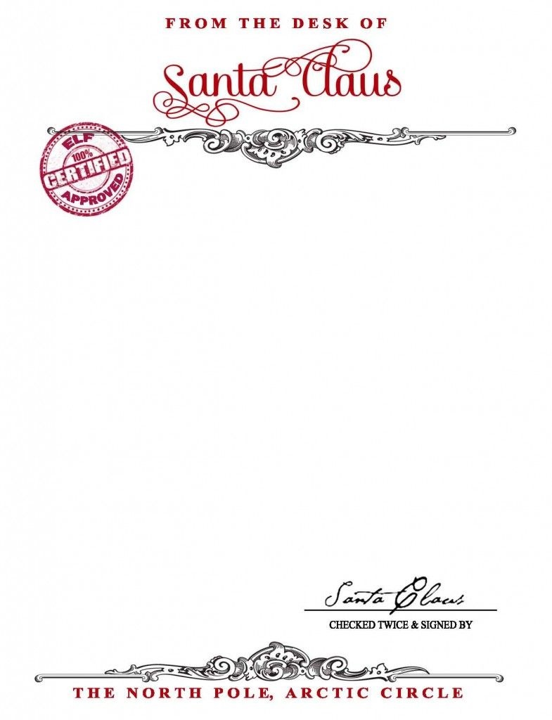 North Pole Letterhead Free Printable