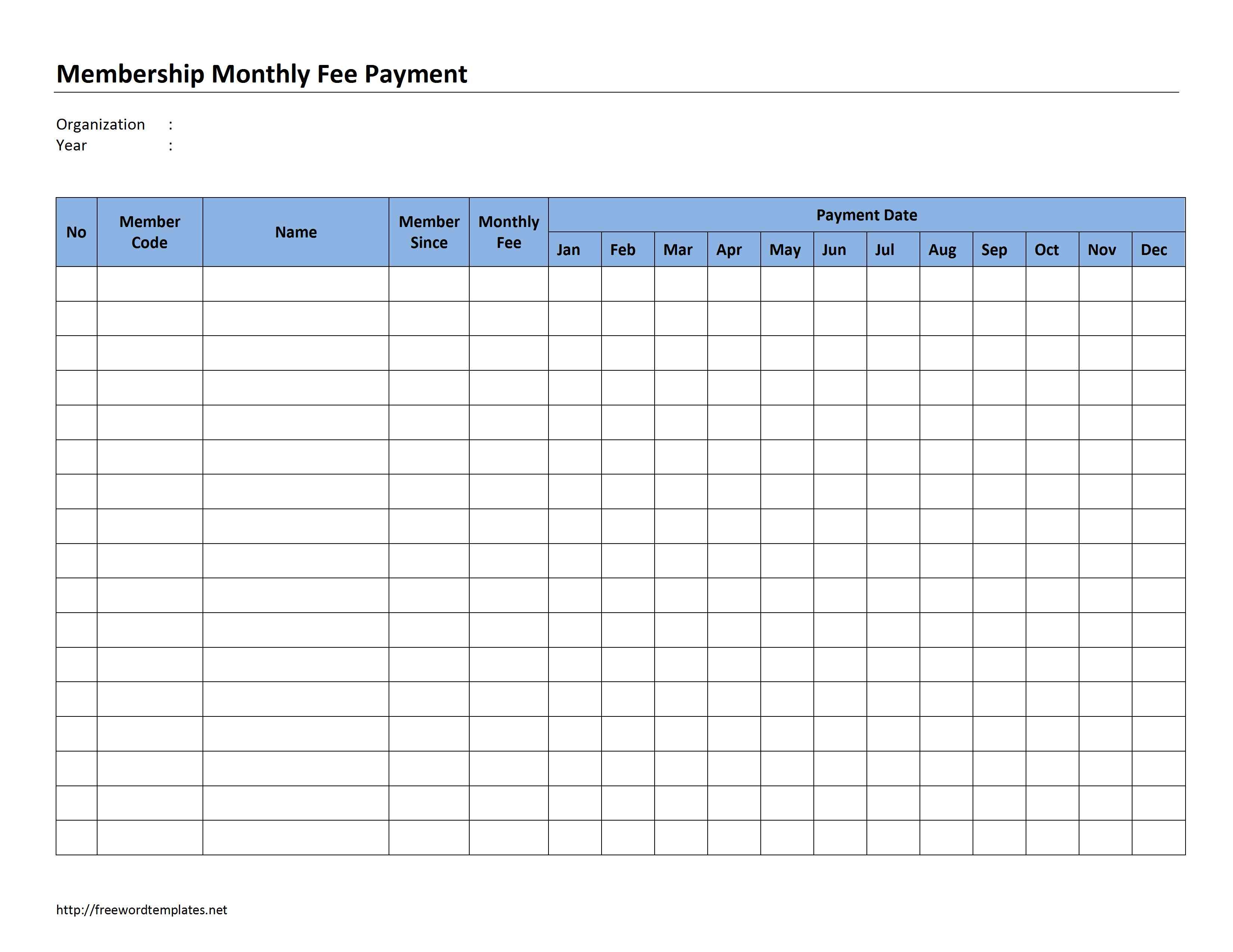 Bill Payment Schedule Template And 100 Printable Monthly Aol Free 