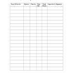 Service Hours Log Sheet Printable | Community Service Hours Chart   Free Printable Volunteer Forms