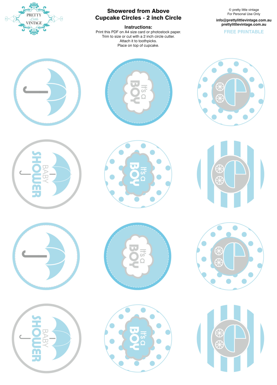 Showered From Above Rain Boy Baby Shower Printables Planning Ideas - Free Printable Baby Shower Decorations For A Boy