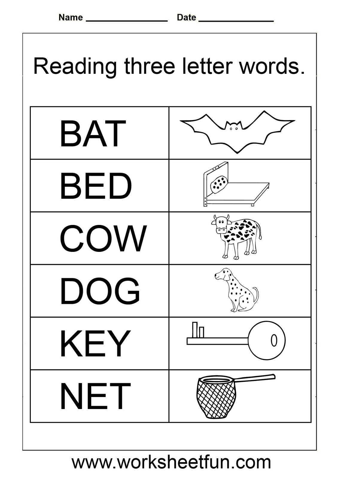 Simple Words - Worksheet | Homeschooling: Reading &amp;amp; Grammar - Free Printable English Reading Worksheets For Kindergarten
